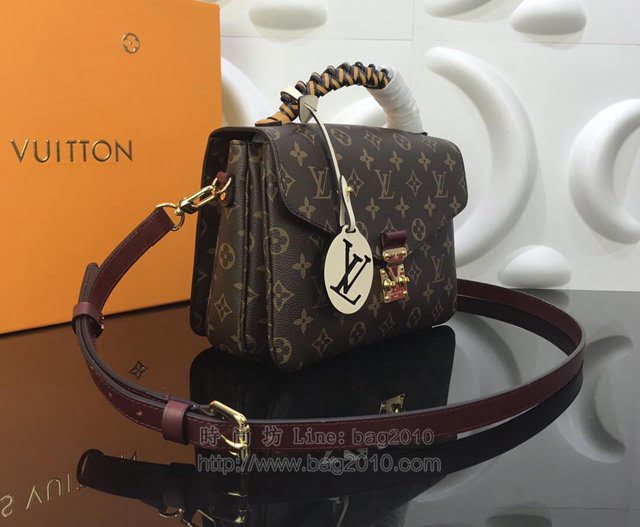 LV女包 M44669 路易威登 Pochette Metis手袋 LV手工編織單手柄包 LV老花包 LV斜挎女包  ydh3008